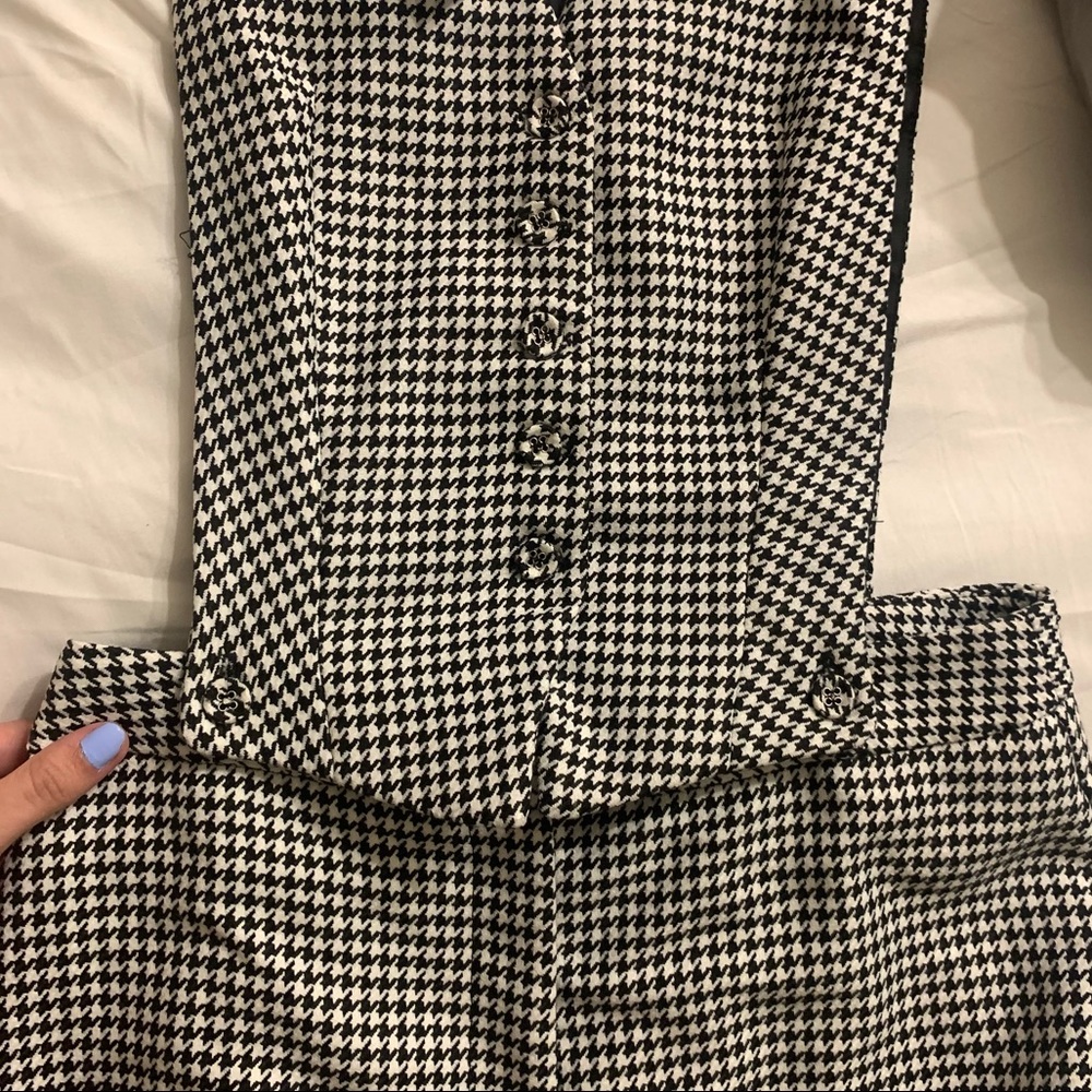 NWOT Topshop Houndstooth 3 in 1 Vest Pant Jumpsuit